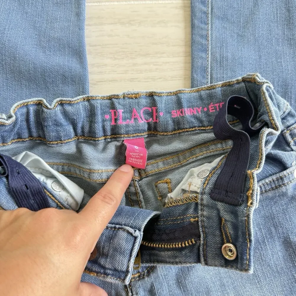 The Children’s Place Girls Skinny Fit Adjustable Waistband Jeans Size 6